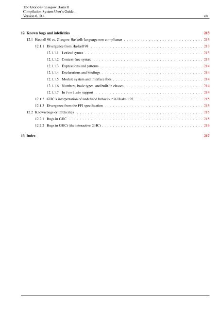 The Glorious Glasgow Haskell Compilation System User's Guide ...