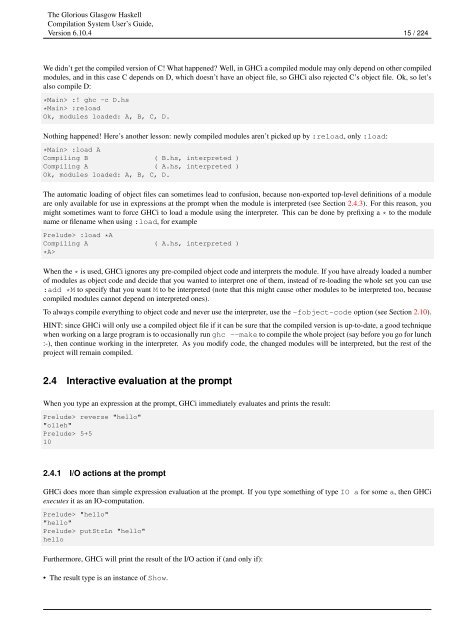 The Glorious Glasgow Haskell Compilation System User's Guide ...