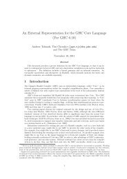 An External Representation for the GHC Core Language ... - Haskell