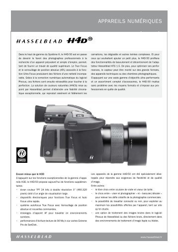 appareils numériques - Hasselblad