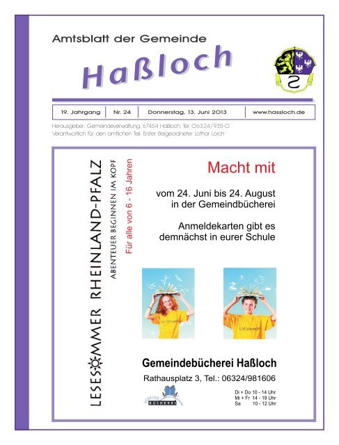 Tel. - Gemeinde Haßloch