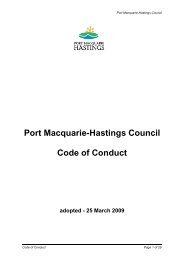 Port Macquarie-Hastings Council Code of Conduct