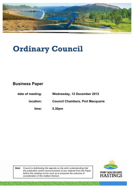 12 December 2012 - Hastings Council - NSW Government