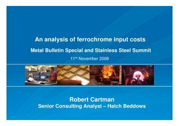 Presentation: An analysis of ferrochrome input costs [pdf ... - Hatch