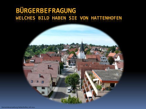 Präsentation der Bürgerumfrage - Hattenhofen