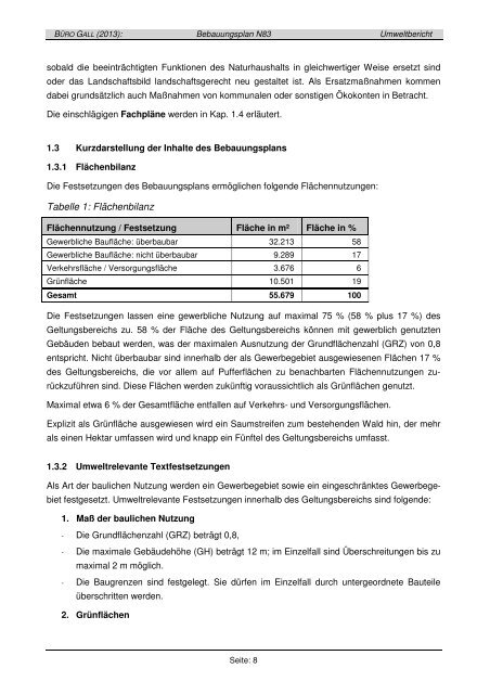 Umweltbericht Büro Gall - Freiraumplanung und ... - Stadt Hattersheim