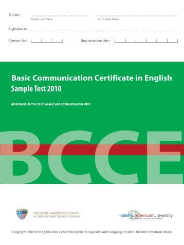 hellenic toeic american sample union test the ® American  Exam Test Toeic Union Sample for Hellenic