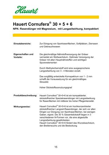 Produktinfo Cornufera 30+5+6+2 - Hauert Günther