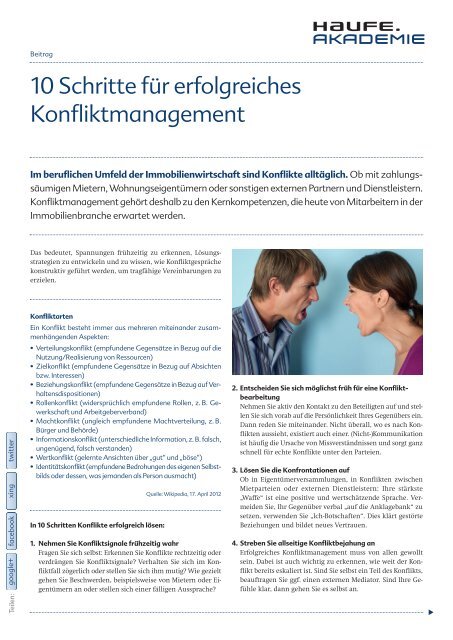 10 Schritte für erfolgreiches Konfliktmanagement - Haufe Akademie