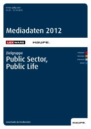 Mediadaten Public Sector und Public Life 2012 - Mediadaten Haufe ...