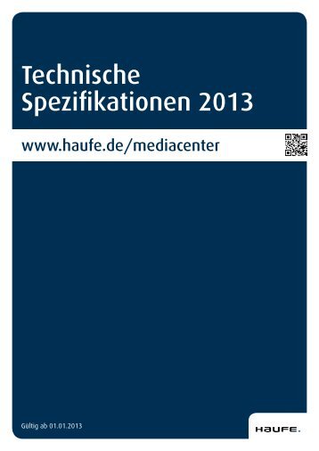 Technische Spezifikationen 2013 - Mediadaten Haufe Lexware