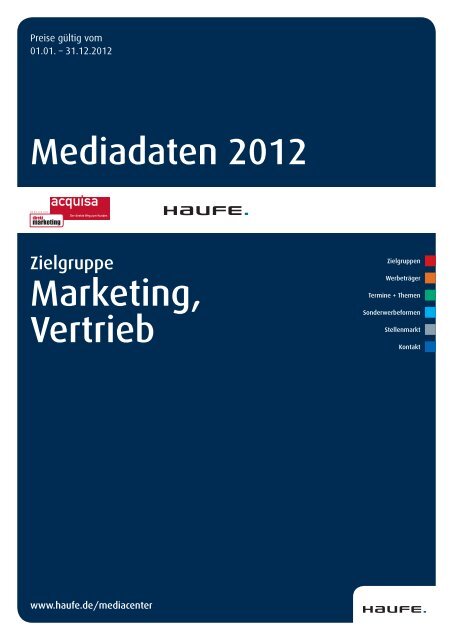 Mediadaten Marketing und Vertrieb 2012 - Mediadaten Haufe ...