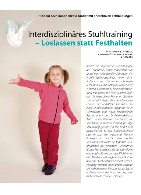 Interdisziplinäres Stuhltraining - Hauner Journal