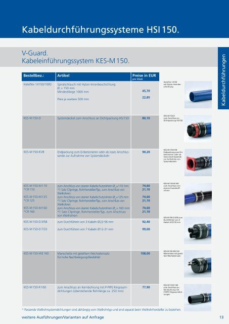 Preisliste 2012. Kabeldurchführungen. - hauff technik