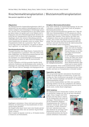 Knochenmarktransplantation ... - Hauner Journal