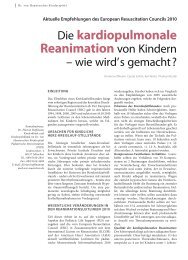 Die kardiopulmonale Reanimation von Kindern - Hauner Journal