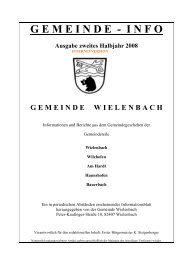 G E M E I N D E  - I N F O - Gemeinde Wielenbach