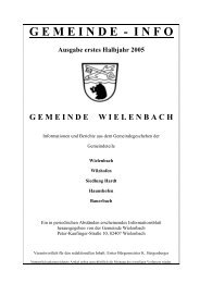 G E M E I N D E  - I N F O - Gemeinde Wielenbach