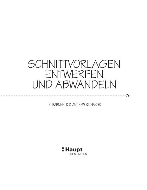 schnittvorlagen entwerfen und abwandeln - Haupt Verlag