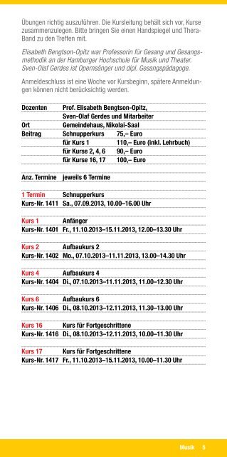 Programmheft Kolleg St. Nikolai 2. Halbjahr 2013 - Hauptkirche St ...