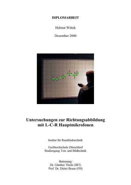 Untersuchungen zur Richtungsabbildung mit L-C-R Hauptmikrofonen