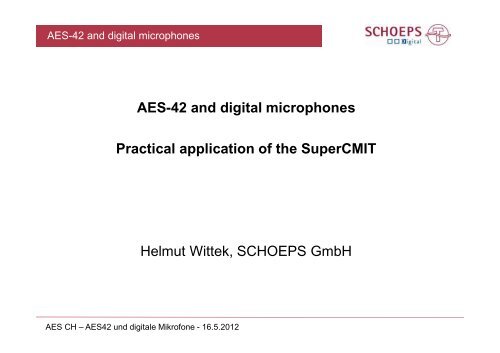 Presentation for AES - Hauptmikrofon.de - home