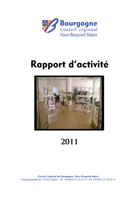 Rapport d'activité - Haus Burgund