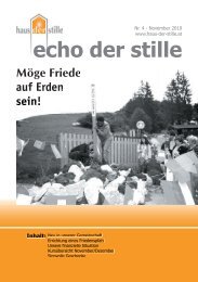 echo der stille 10-4 - Haus der Stille