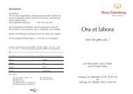 Ora et labora - Haus Gutenberg