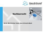 C. Ausschlussfristen im Nachbarrecht - Haus