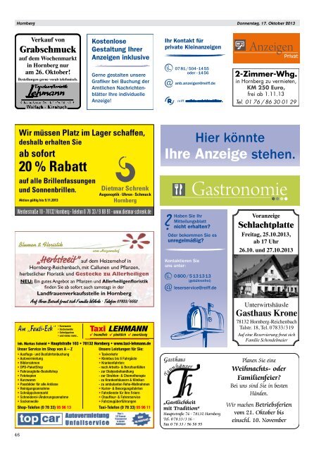 Mitteilungsblatt 17.10.2013 - Hausach