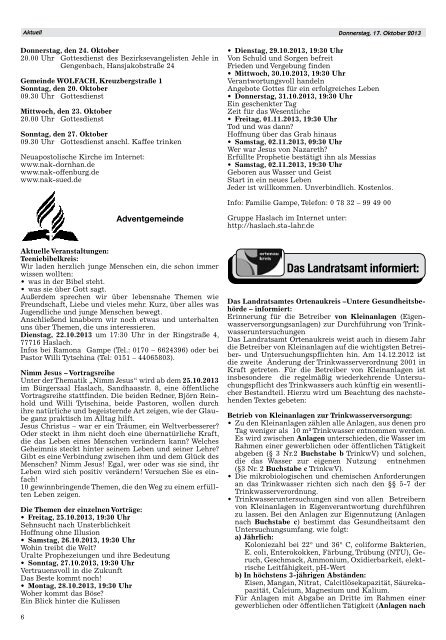 Mitteilungsblatt 17.10.2013 - Hausach