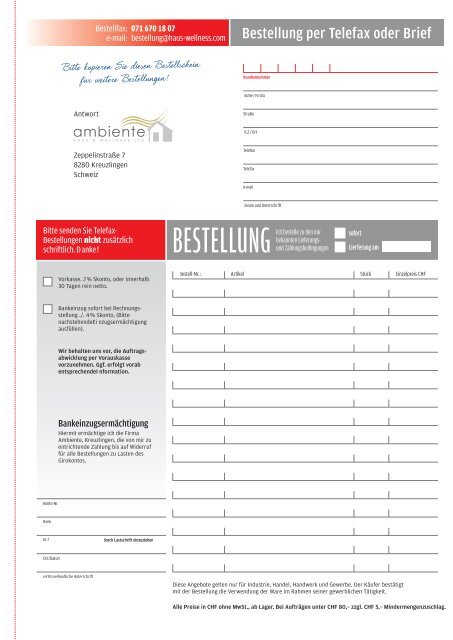 Aktueller Katalog 2012 als PDF - Ambiente Haus & Wellness