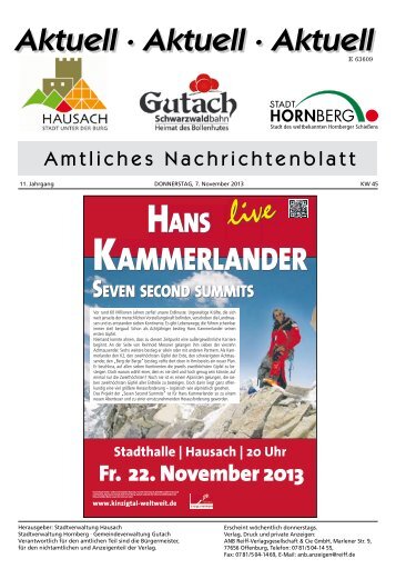 Mitteilungsblatt 07.11.2013 - Hausach