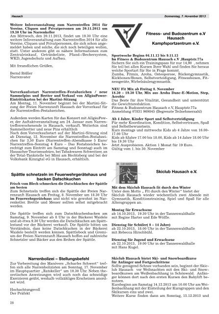 Mitteilungsblatt 07.11.2013 - Hausach