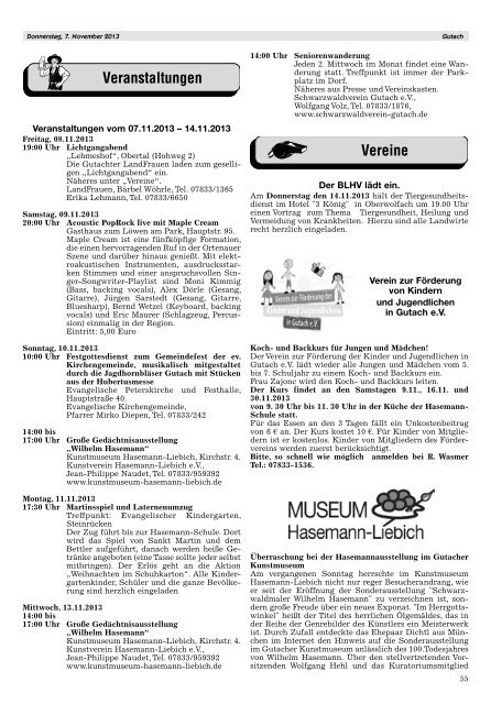 Mitteilungsblatt 07.11.2013 - Hausach