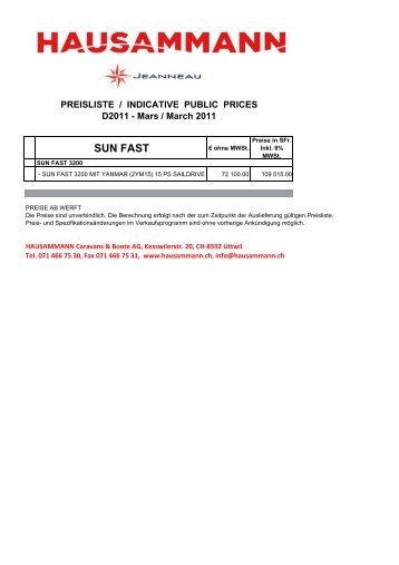 SUN FAST - Hausammann AG