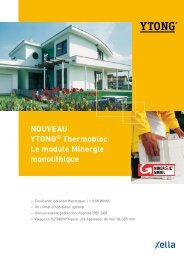 NOUVEAU YTONG® Thermobloc Le module Minergie monolithique