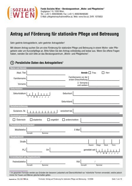 Jahresbericht betreuung formular