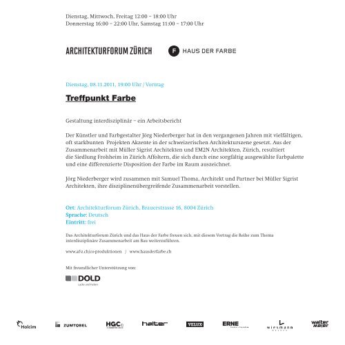 Programm (PDF) - Haus der Farbe