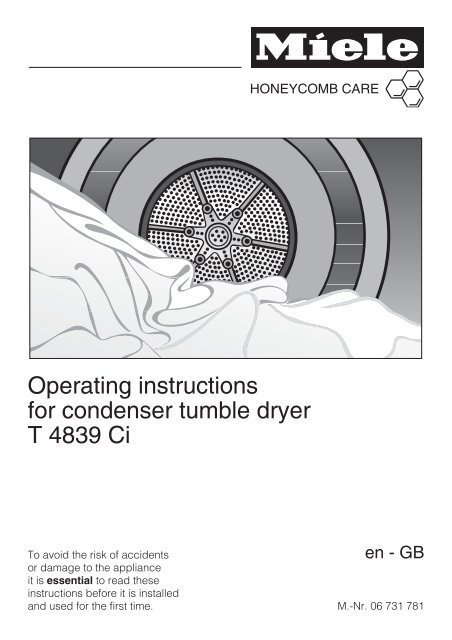 miele tumble dryer clean out airways fault