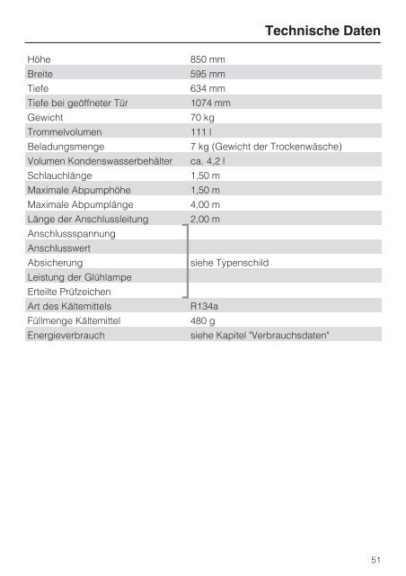 Gebrauchsanweisung Wärmepumpentrockner T 9747 WP - Miele