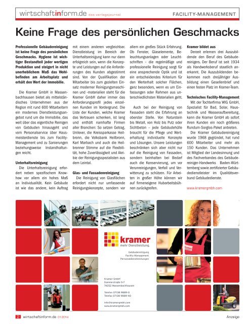 Facility-Management | wirtschaftinform.de 01.2014