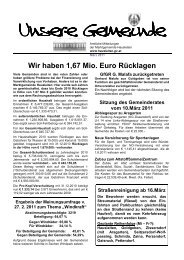 Gemeindezeitung März 2011 - Marktgemeinde Hausleiten