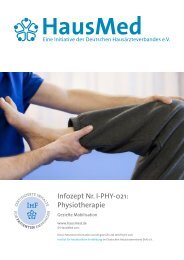 Infozept Nr. I-PHY-021: Physiotherapie - Sprechstunde