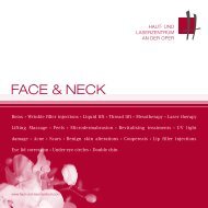 FACE &amp; NECK (PDF) - Haut- und Laserzentrum an der Oper