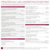 PREISLISTE HAUT- UND LASERZENTRUM AN DER OPER