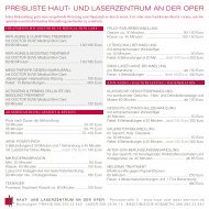 PREISLISTE HAUT- UND LASERZENTRUM AN DER OPER