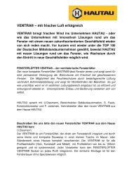 VENTRA® – mit frischer Luft erfolgreich - Hautau