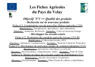 Les Fiches Agricoles du Pays du Velay - Chambre d'Agriculture de ...